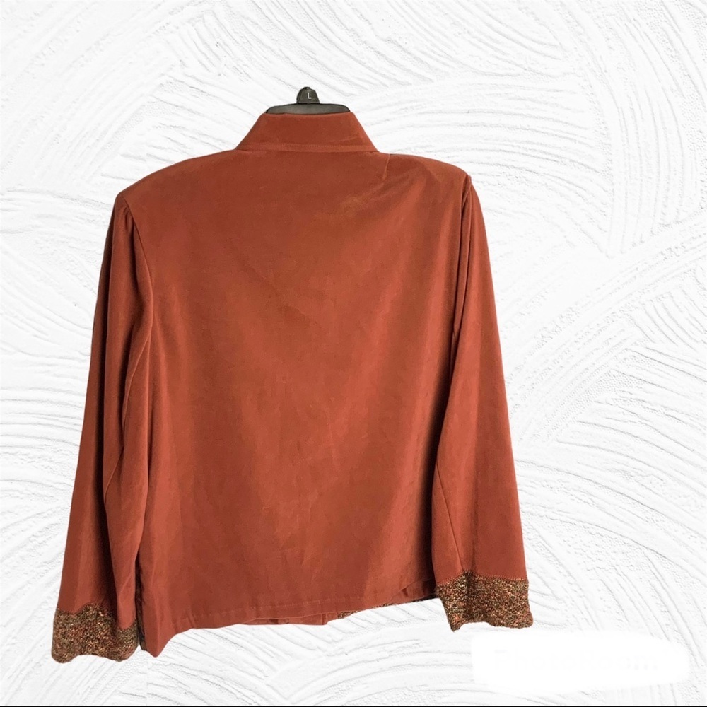 Notations Vintage Rust Patchwork Pant Suit Wm L/X… - image 5